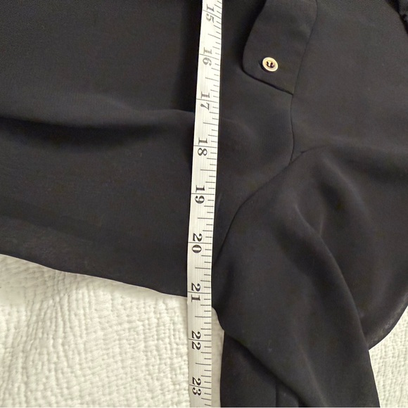 Topshop Black Sheer Casual Button-Down Shirt - Picture 3 of 5